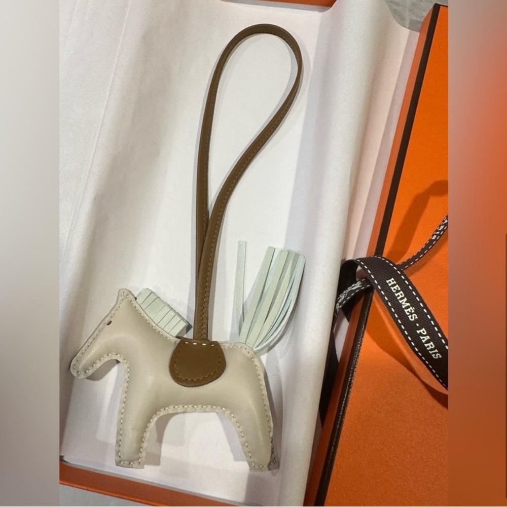 Hermès Beige and Brown Horse Bag Charm